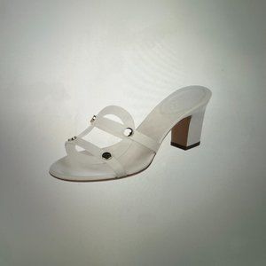 JIMMY CHOO Leather Peep-Toe Sandals 36.5